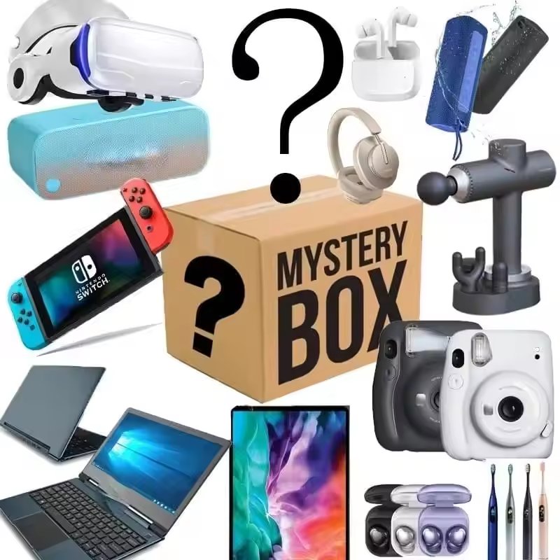 Surprise Box Electronic Gift Watches Drone Speaker Headphone Laptop Mystery Box with Items Lucky Mystery Box Electronics